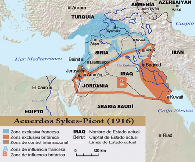 El Medio Oriente en el 2016 va borrando las fronteras y estados del Acuerdo Sykes Picot de 1916