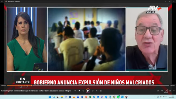 ATV Noticias Pamela Vértiz entrevista a León Trahtemberg: eliminarán ideología de libros de texto incluyendo la educación sexual integral